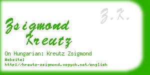 zsigmond kreutz business card